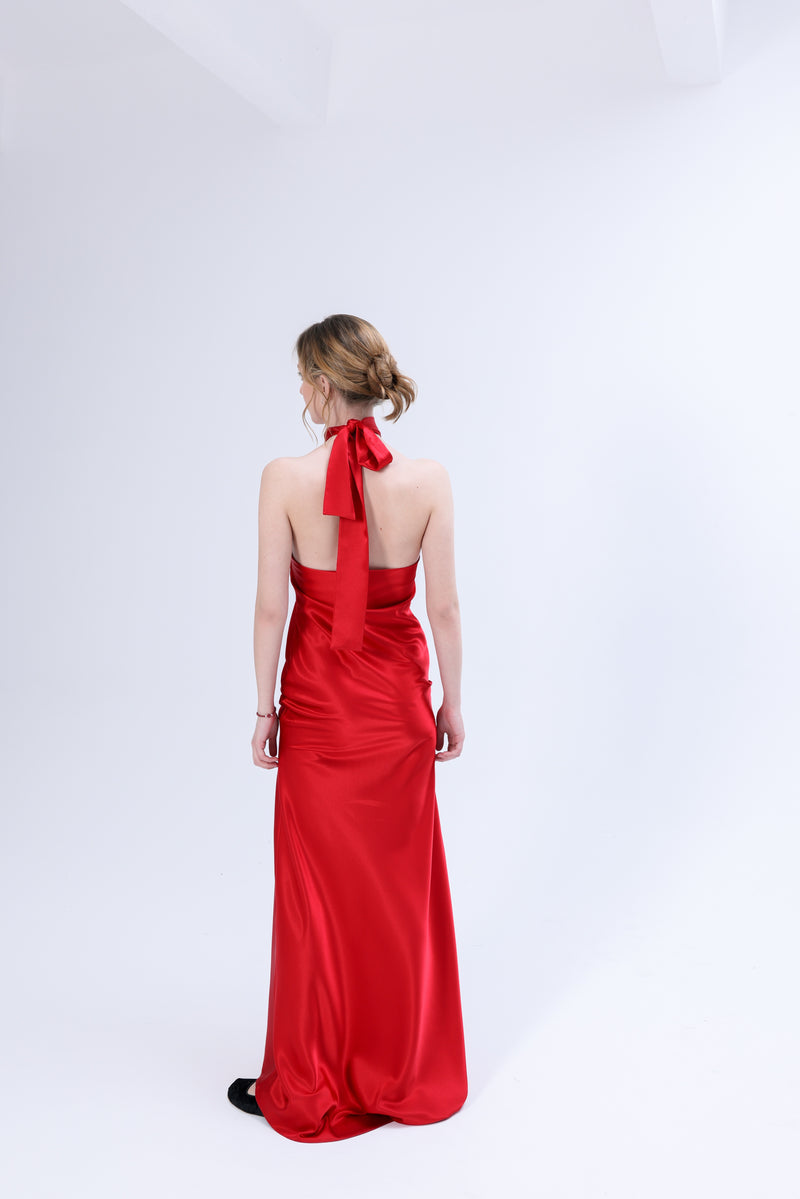 Red gown maxi dress