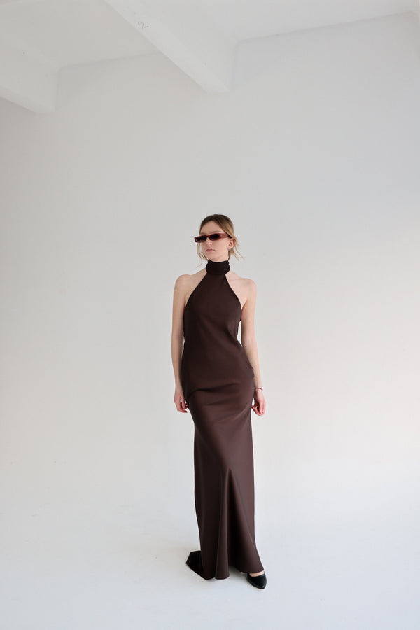 Turtle neck maxi dress