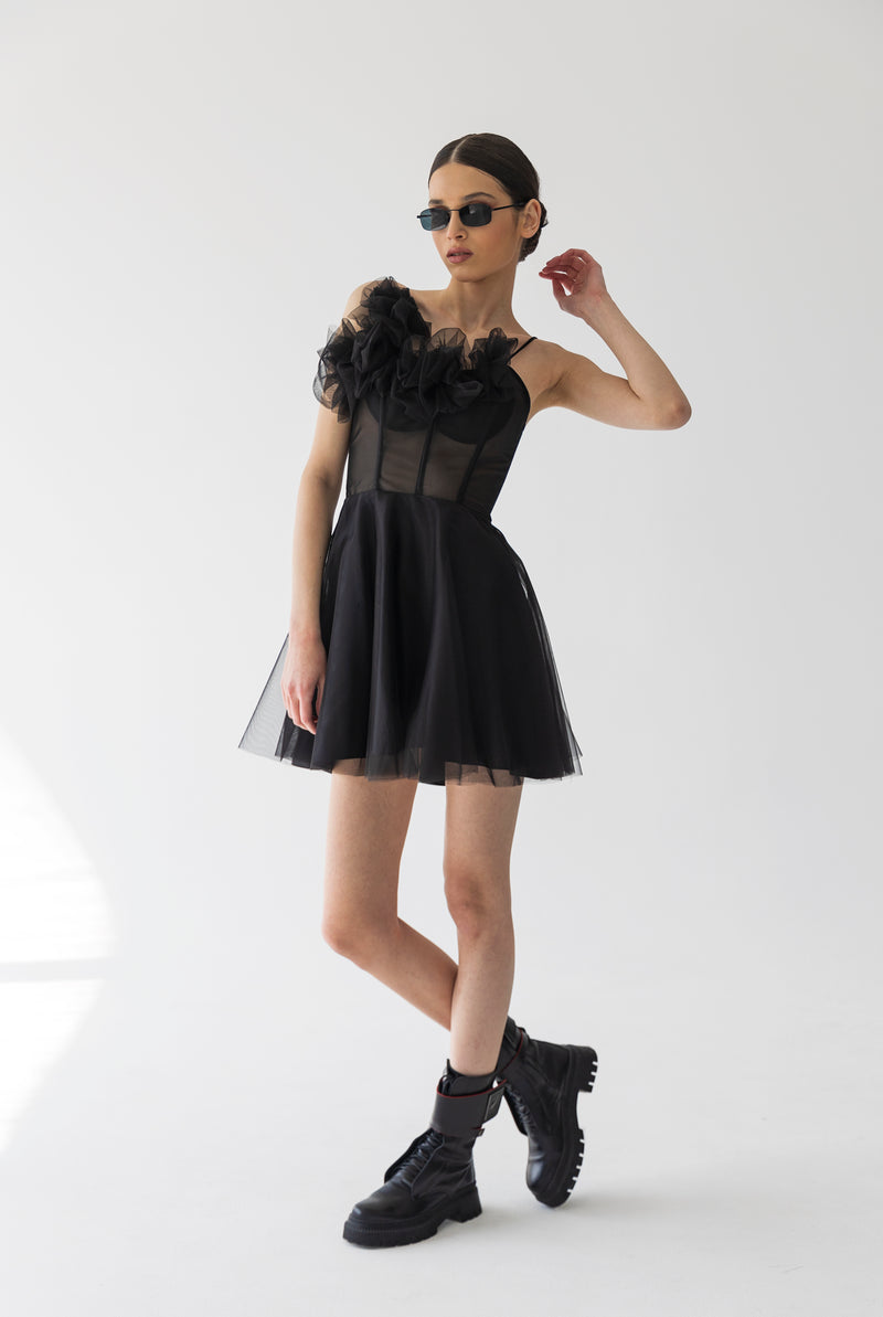 Flared mini dress - by order